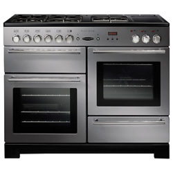 Rangemaster Platinum 110 Dual Fuel Range Cooker Stainless Steel